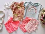3,6 мес Набор новых шорт с футболками девочке - зображення 1