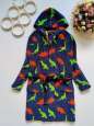 10,11 років, зріст 140,146 Теплий халат у динозаврах - зображення 1
