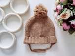 2,3 роки, Тепла в'язана шапка на хб підкладці - зображення 1