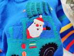 9,12 мес, рост 80 Новогодний свитер с дед морозом - зображення 2