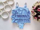9,12 мес, рост 74,80 Красивый полосатый купальник - зображення 1