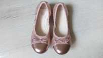 32 (20 см) Кожа! Кожаные туфли балетки для девочки - зображення 1