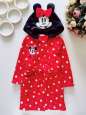 18,24 мес, рост 86,92 Халат с микки красный в горошек - зображення 1