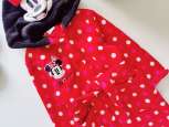 18,24 мес, рост 86,92 Халат с микки красный в горошек - зображення 3