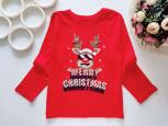 5,6 років, зріст 116 Новорічний червоний реглан з оленем - зображення 1
