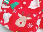 18,23 міс, Червона новорічна сукня в дід морозах, оленях, ялинках - зображення 2