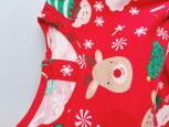 18,23 міс, Червона новорічна сукня в дід морозах, оленях, ялинках - зображення 4