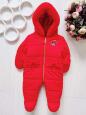 0-3 мес, 5,5 кг, Теплый комбинезон на синтепоне красный с микки - зображення 1