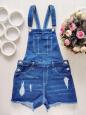 11,12 лет, рост 152 Джинсовый комбинезон шортами - зображення 1