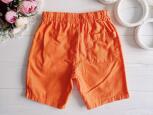 3,4 роки, зріст 104 Помаранчеві шорти льон+ котон - зображення 4