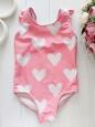3,4 роки, зріст 98,104 Гарний дитячий купальник у сердечках - зображення 1