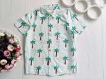 7,8 лет, рост 128 Гавайская рубашка в пальмах - зображення 1