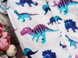 3,4 года, рост 104 Красивая летняя белая рубашка в динозаврах - зображення 2