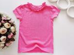 2,3 года, рост 92,98 Футболка розовая с рюшами - зображення 1
