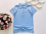 5,6 років, зріст 116 Нове блакитне поло дівчинці - зображення 1