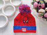 48,5-50 (2-4 роки) Шапка Спайдермен, подвійна в'язка - зображення 1