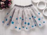 4 роки, зріст 104 Спідниця в блакитних зірках з паєток фатинова - зображення 1