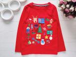 4,5 років, зріст 104,110 Гарний червоний новорічний реглан для дівчинки - зображення 1