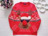 12 років, зріст 152 Червоний новорічний светр з оленем - зображення 1