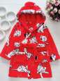 2,3 роки, зріст 92,98 Гарний теплий дитячий халат із собаками - зображення 1