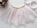 12,18 мес, рост 86 Детская нежно розовая пышная юбка в золотистых звездах - зображення 1