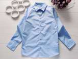 11,12 років, Нова дитяча блакитна сорочка з довгим рукавом - зображення 1