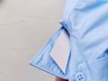7,8 років, Нова дитяча блакитна сорочка з коротким рукавом - зображення 3