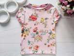 7 років, зріст 122 Квіткова футболка в рубчик - зображення 1