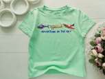 3,4 года, рост 104 Салатовая футболка самолеты, вертолеты - зображення 1