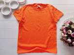 7,8 лет, рост 128 Яркая оранжевая детская футболка - зображення 1