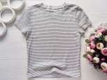 11-14 років, Дитяча футболка в рубчик для дівчинки - зображення 1