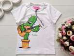 5,6 лет, рост 110,116 Футболка музикальный кактус - зображення 1