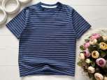 4,5 років, зріст 104,110 Синя футболка в смужку - зображення 1