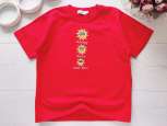 6 років, зріст 116 Червона дитяча футболка сонце - зображення 1