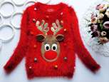 4,5 років, зріст 110 Новорічний светр із мигалкою - зображення 1