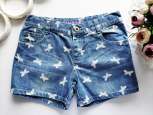 11 років, зріст 146 Джинсові шорти в метеликах - зображення 1