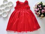 18\24 міс, зріст 86,92 Пишна червона сукня - зображення 1