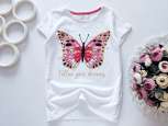 9,10 років, зріст 140 Футболка з блискучим метеликом - зображення 1