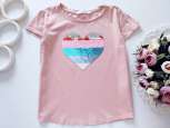 10,12 років, зріст 146,152 Футболка з паєтками серце - зображення 1